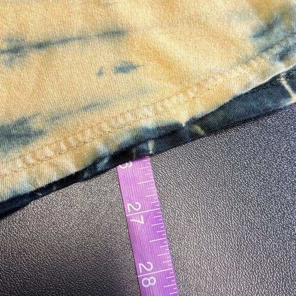 Dikotomy Yellow and Black Tie Dyed "Bad Decision' Long Sleeves Tee Shirt Size L - Picture 7 of 7